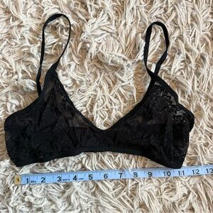 American Apparel Black Lace Bralette
